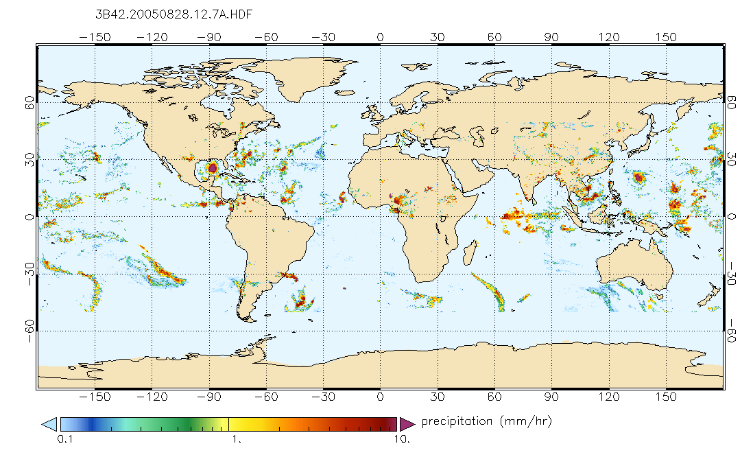 GES DISC Dataset: TRMM (TMPA) Rainfall Estimate L3 3 hour 0.25 degree x  0.25 degree V7 (TRMM_3B42 7)